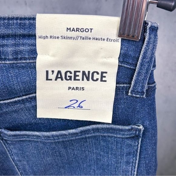 L’AGENCE | Margot High Rise Skinny Leg Ankle Cropped Stretch Jeans in ‘Wilder’ - Picture 10 of 12